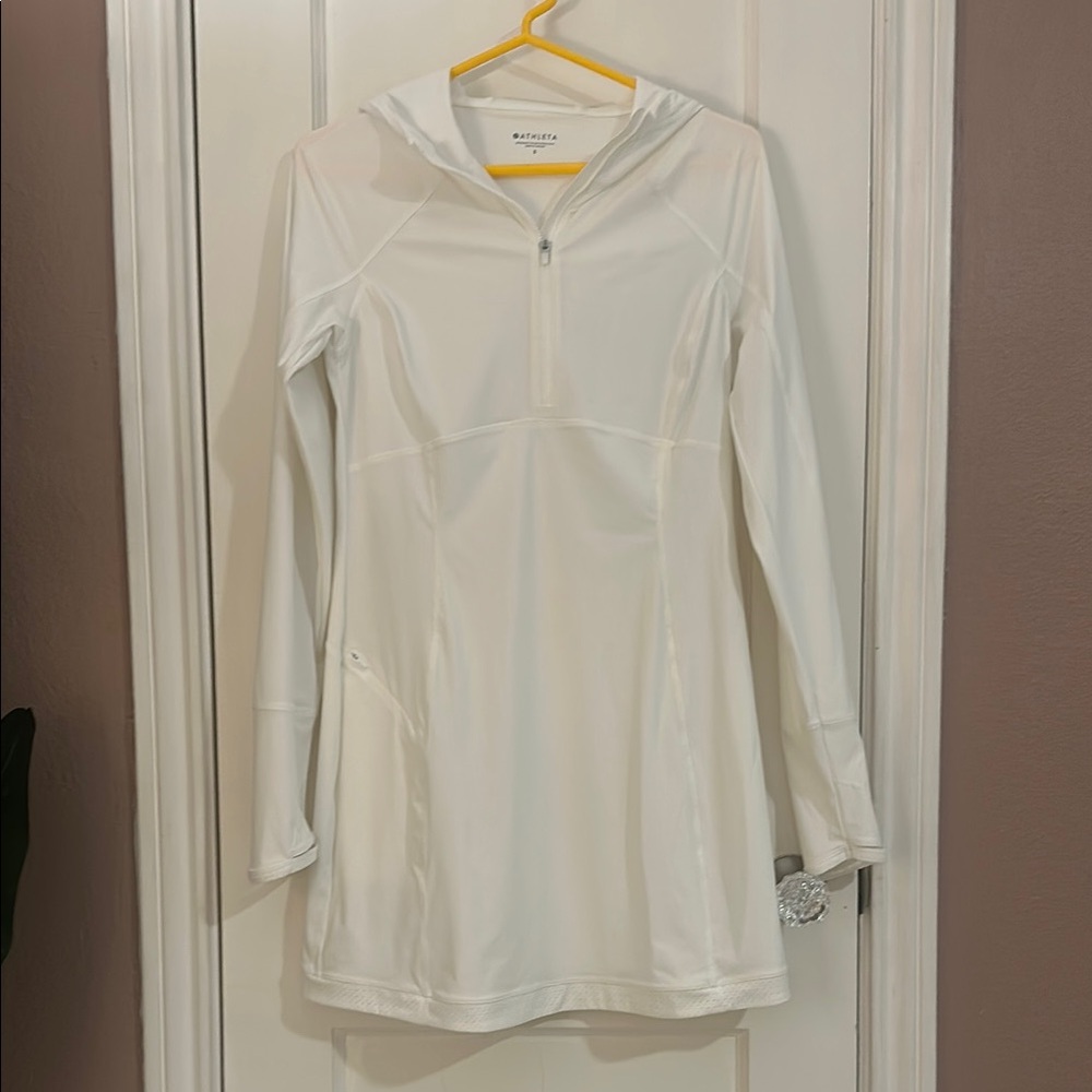 Athleta Ivory Hooded Tunic